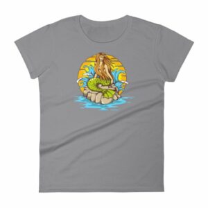 Mermaid Sunset Old School Tattoo Mermaid Sea Life Women's T-Shirt - Image 5