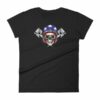All American Rider Skull Motorcycle Helmet Pistons Women's T-Shirt