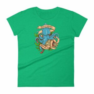 Rise Of Kraken Old School Tattoo Octopus Sea Monster Women's T-Shirt - Image 10
