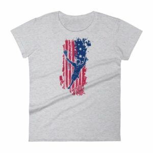 American Lacrosse Player American Flag LAX Women's T-Shirt - Image 6