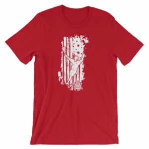 American Lacrosse Player American Flag LAX T-Shirt - Image 11