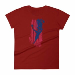 American Lacrosse Player American Flag LAX Women's T-Shirt - Image 13