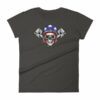 All American Rider Skull Motorcycle Helmet Pistons Women's T-Shirt - Image 2