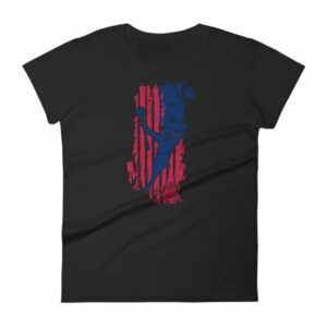 American Lacrosse Player American Flag LAX Women's T-Shirt - Image 2