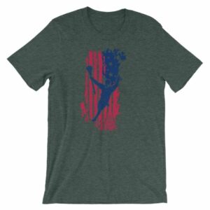 American Lacrosse Player American Flag LAX T-Shirt - Image 8