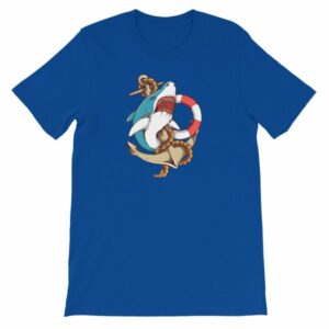 Shark and Anchor Old School Tattoo Sea Life T-Shirt - Image 21