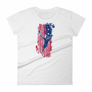 American Lacrosse Player American Flag LAX Women's T-Shirt
