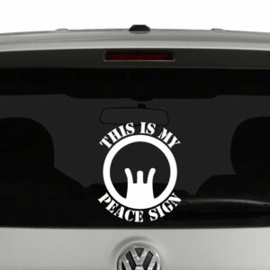 This Is My Peace Sign Gun Sights 2nd Amendment Vinyl Decal Sticker