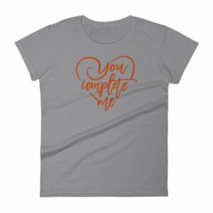 You Complete Me Heart Valentine Lovers T-Shirt Women's short sleeve t-shirt