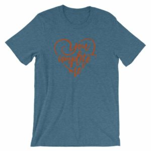 You Complete Me Heart Valentine Lovers Short-Sleeve Unisex T-Shirt - Image 10