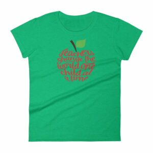 Teachers Change The World One Child At A Time Women's short sleeve t-shirt - Image 10