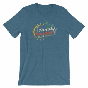 Family Vacation 2018 Fun Family Outing Short-Sleeve Unisex T-Shirt - Image 7