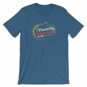 Family Vacation 2018 Fun Family Outing Short-Sleeve Unisex T-Shirt - Image 8