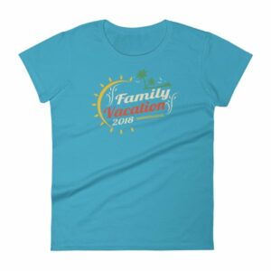 Family Vacation 2018 Fun Family Outing Women's short sleeve t-shirt - Image 13