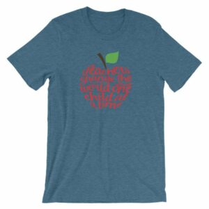 Teachers Change The World One Child At A Time Short-Sleeve Unisex T-Shirt - Image 7