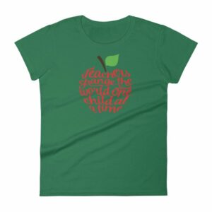 Teachers Change The World One Child At A Time Women's short sleeve t-shirt - Image 8