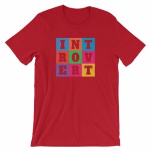INTOVERT Fun Colorful But Not A People Person Short-Sleeve Unisex T-Shirt - Image 11