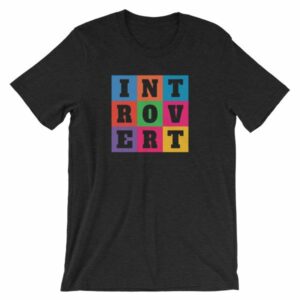INTOVERT Fun Colorful But Not A People Person Short-Sleeve Unisex T-Shirt - Image 2