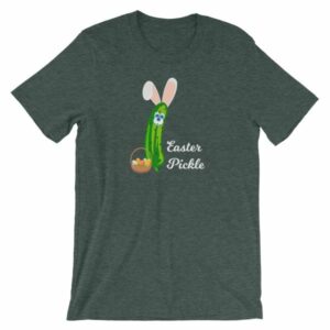 Easter Pickle Funny Easter Bunny Mash-up Short-Sleeve Unisex T-Shirt - Image 3