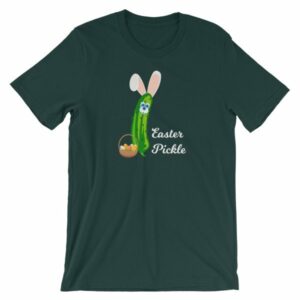 Easter Pickle Funny Easter Bunny Mash-up Short-Sleeve Unisex T-Shirt - Image 6