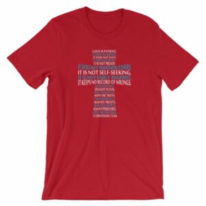 Love is Patient Love is Kind Bible Verse Cross Short-Sleeve Unisex T-Shirt - Image 14