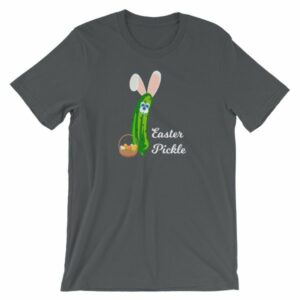 Easter Pickle Funny Easter Bunny Mash-up Short-Sleeve Unisex T-Shirt - Image 5