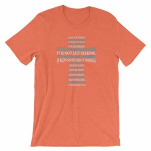 Love is Patient Love is Kind Bible Verse Cross Short-Sleeve Unisex T-Shirt - Image 12