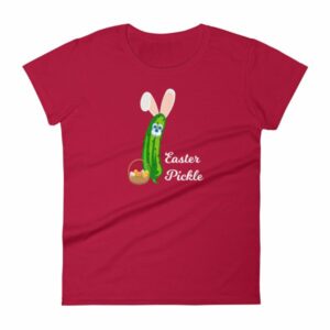 Easter Pickle Funny Easter Bunny Mash-up Women's short sleeve t-shirt - Image 17