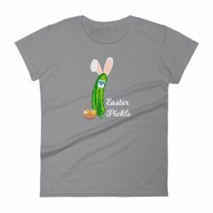 Easter Pickle Funny Easter Bunny Mash-up Women's short sleeve t-shirt - Image 5