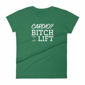 Cardio? Bitch I Lift Funny Ladies Workout Women's short sleeve t-shirt - Image 8