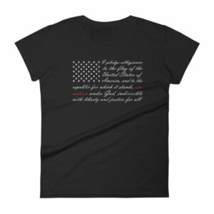 One Nation Pledge of Allegiance American Flag Women's short sleeve t-shirt