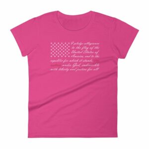 One Nation Pledge of Allegiance American Flag Women's short sleeve t-shirt - Image 16
