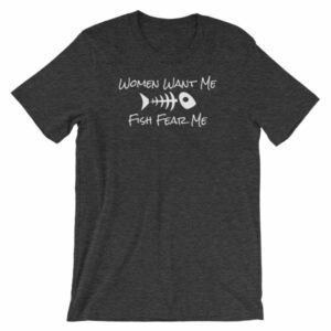 Women Want Me Fish Fear Me Fishing Humor Short-Sleeve Unisex T-Shirt - Image 8