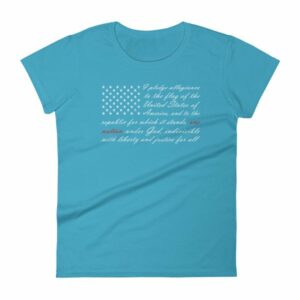 One Nation Pledge of Allegiance American Flag Women's short sleeve t-shirt - Image 13