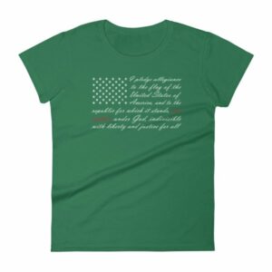 One Nation Pledge of Allegiance American Flag Women's short sleeve t-shirt - Image 8