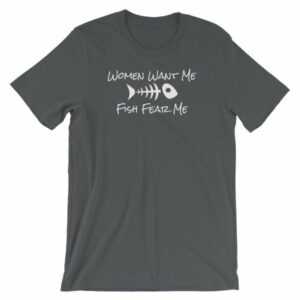 Women Want Me Fish Fear Me Fishing Humor Short-Sleeve Unisex T-Shirt - Image 6