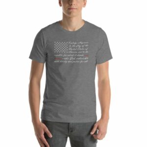 One Nation Pledge of Allegiance American Flag Short-Sleeve Unisex T-Shirt - Image 11