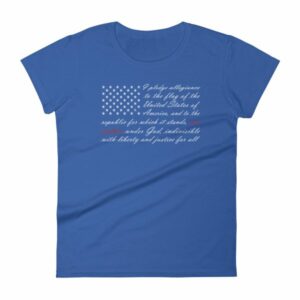 One Nation Pledge of Allegiance American Flag Women's short sleeve t-shirt - Image 9