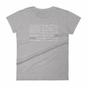 One Nation Pledge of Allegiance American Flag Women's short sleeve t-shirt - Image 7
