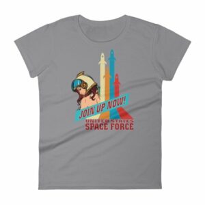 Space Force Retro Vintage Comics Space Girl Women's short sleeve t-shirt - Image 6