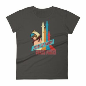 Space Force Retro Vintage Comics Space Girl Women's short sleeve t-shirt - Image 3