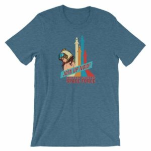 Space Force Retro Vintage Comics Space Girl Short-Sleeve Unisex T-Shirt - Image 10