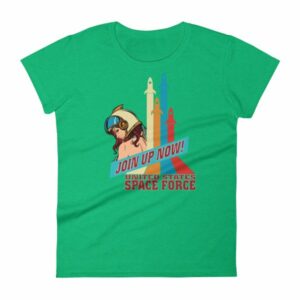 Space Force Retro Vintage Comics Space Girl Women's short sleeve t-shirt - Image 11