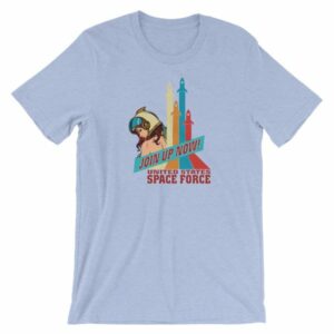 Space Force Retro Vintage Comics Space Girl Short-Sleeve Unisex T-Shirt - Image 13
