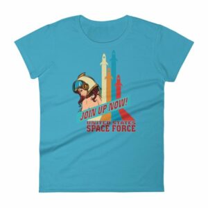 Space Force Retro Vintage Comics Space Girl Women's short sleeve t-shirt - Image 14