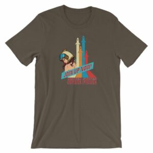 Space Force Retro Vintage Comics Space Girl Short-Sleeve Unisex T-Shirt - Image 9