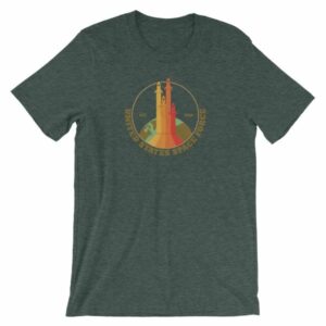 Space Force Est 2018 Retro Vintage Styled Rockets Short-Sleeve Unisex T-Shirt - Image 3