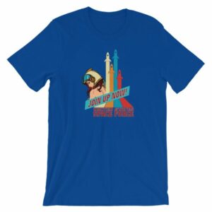 Space Force Retro Vintage Comics Space Girl Short-Sleeve Unisex T-Shirt - Image 12