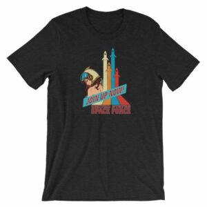 Space Force Retro Vintage Comics Space Girl Short-Sleeve Unisex T-Shirt - Image 2
