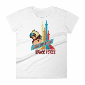 Space Force Retro Vintage Comics Space Girl Women's short sleeve t-shirt - Image 2